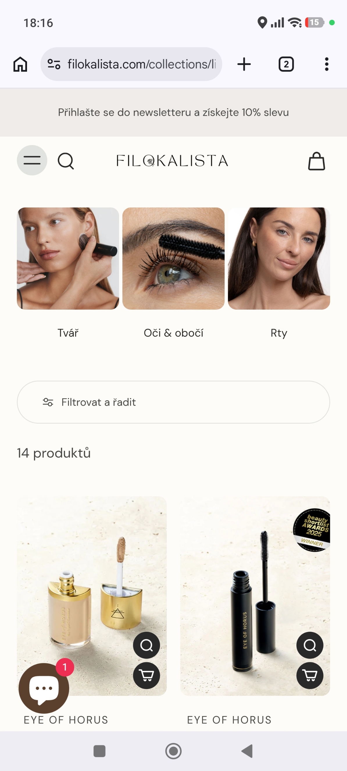 Kolekce Líčení na mobilu