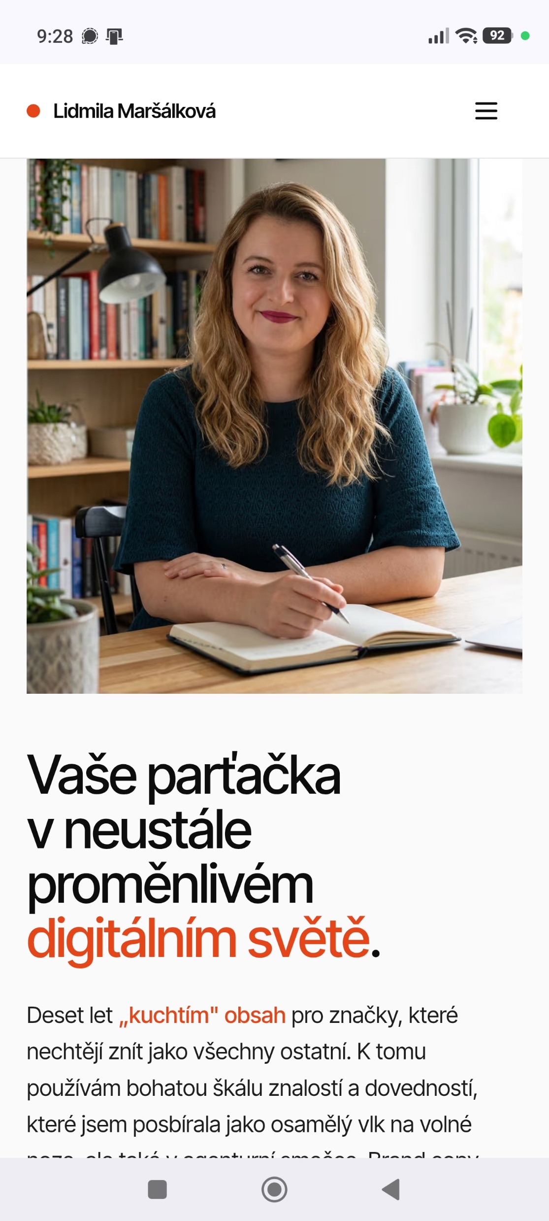 Lidmila.cz na mobilu